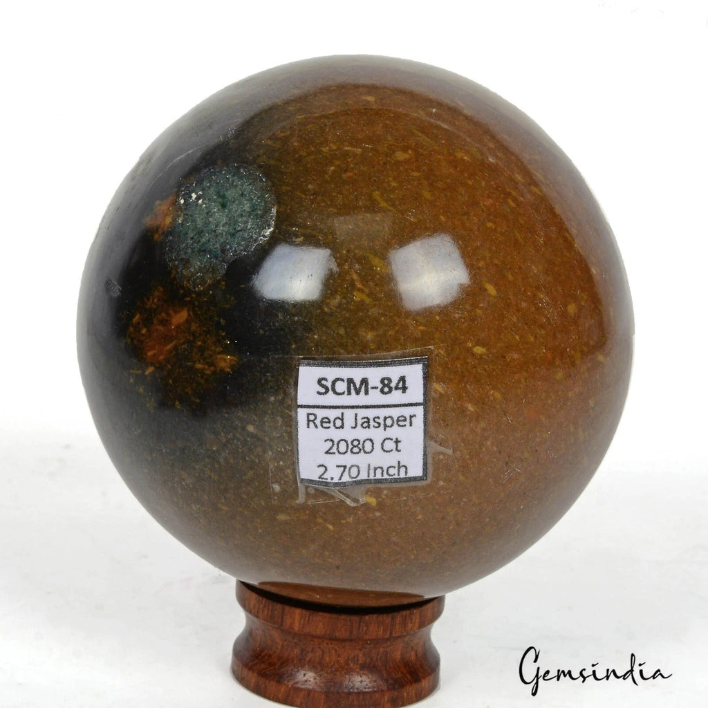 2080 Cts Natural Untreated Jasper Huge Gem Healing Crystal Mineral Sphere 2.7"