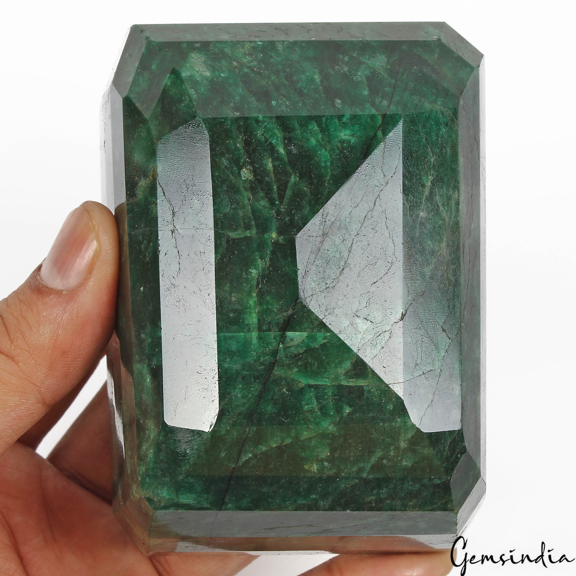 Huge 4830 Cts Natural Brazilian Bottle Green Emerald Octagon Cut Museum Size Gem