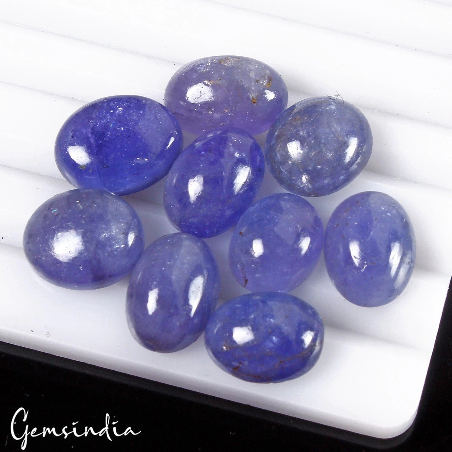 TOP RARE! Violet Blue Tanzanite Natural Mix Cab Loose Gemstones 74.90 Cts/9 Pcs