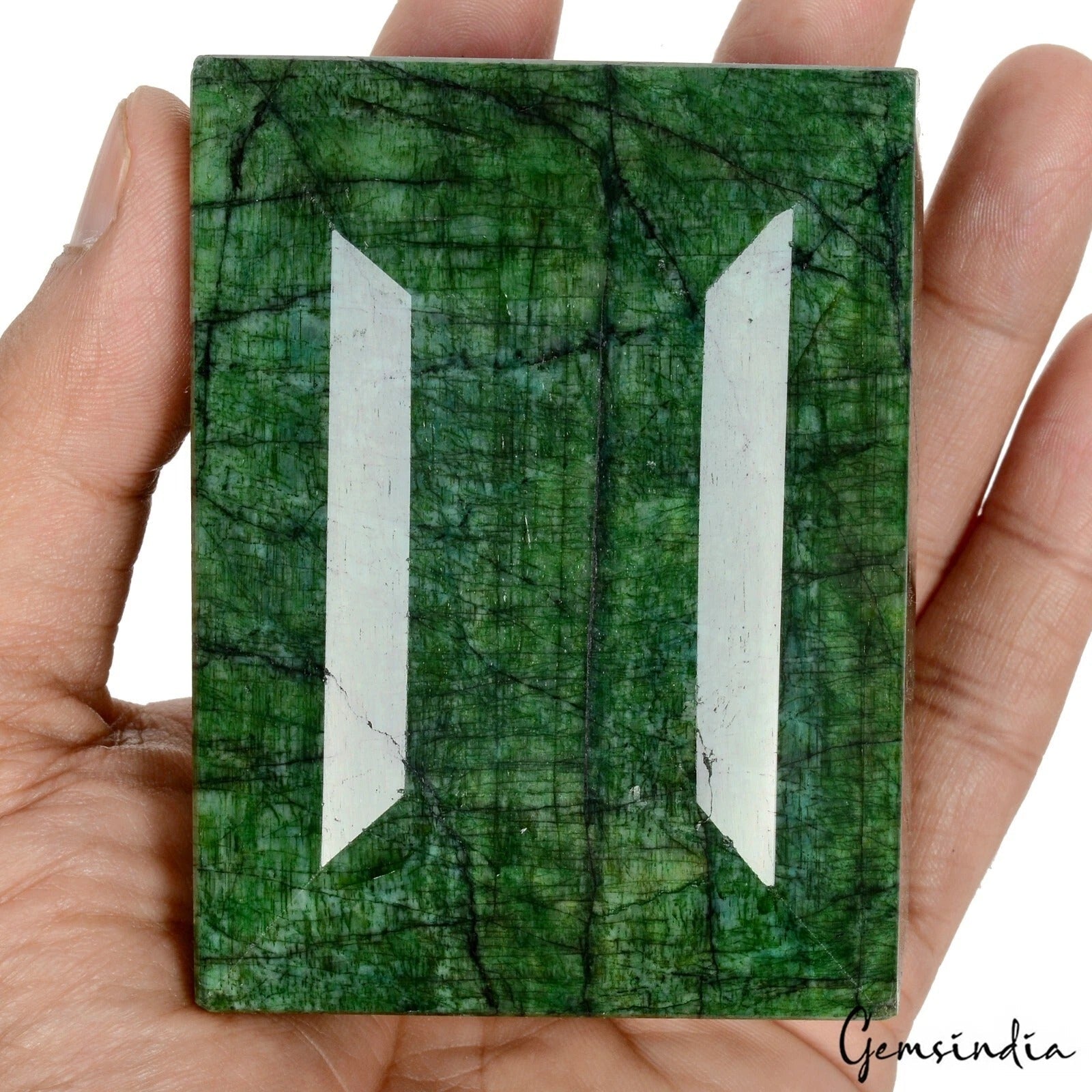 3040 Cts Natural Green Emerald Huge Rectangular Cut Loose Earth mined Gemstone