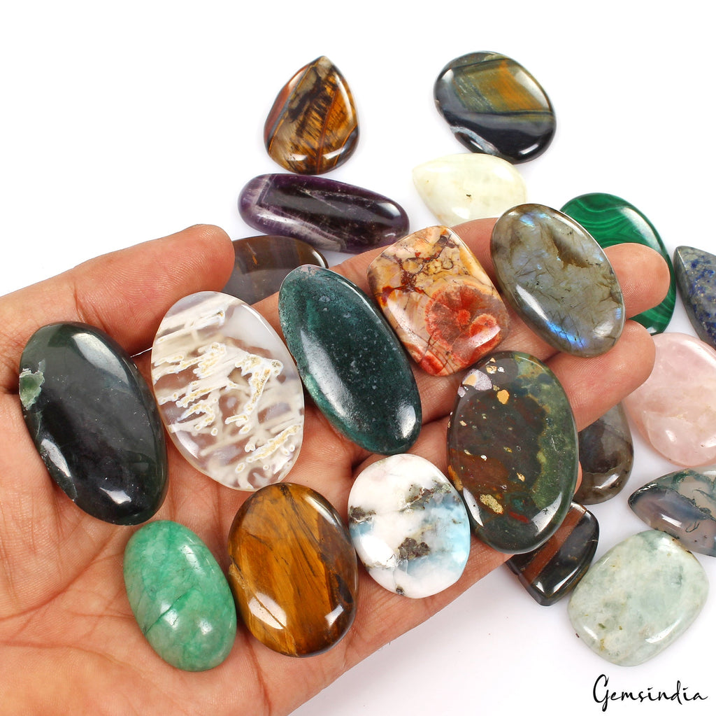 1180Ct Wholesale Lot Natural All Kind Semi Precious Loose Gemstones Mix Cabochon
