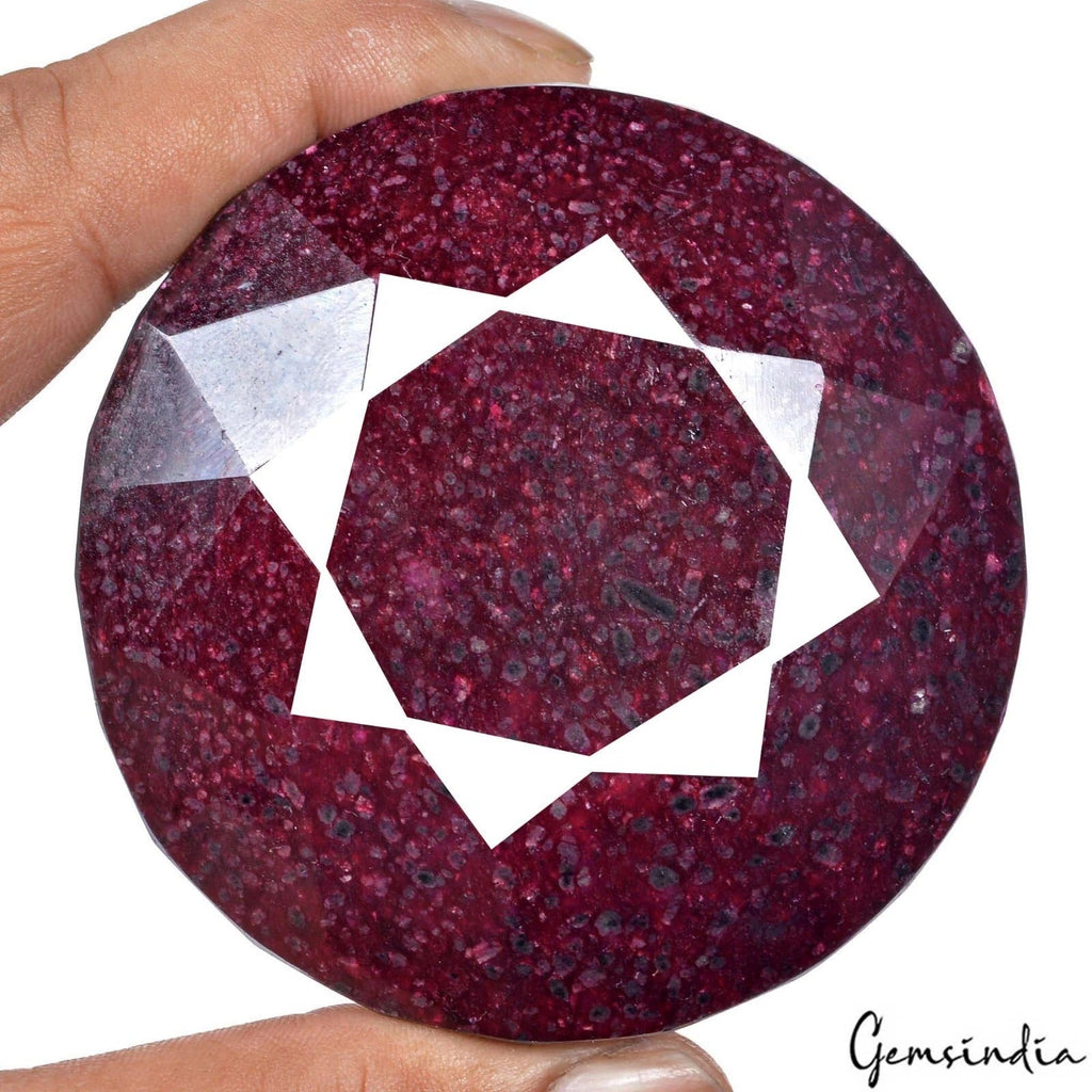 1950 Cts Natural Ruby Huge Size Round Cut Earth Mined Gemstone From Madagascar
