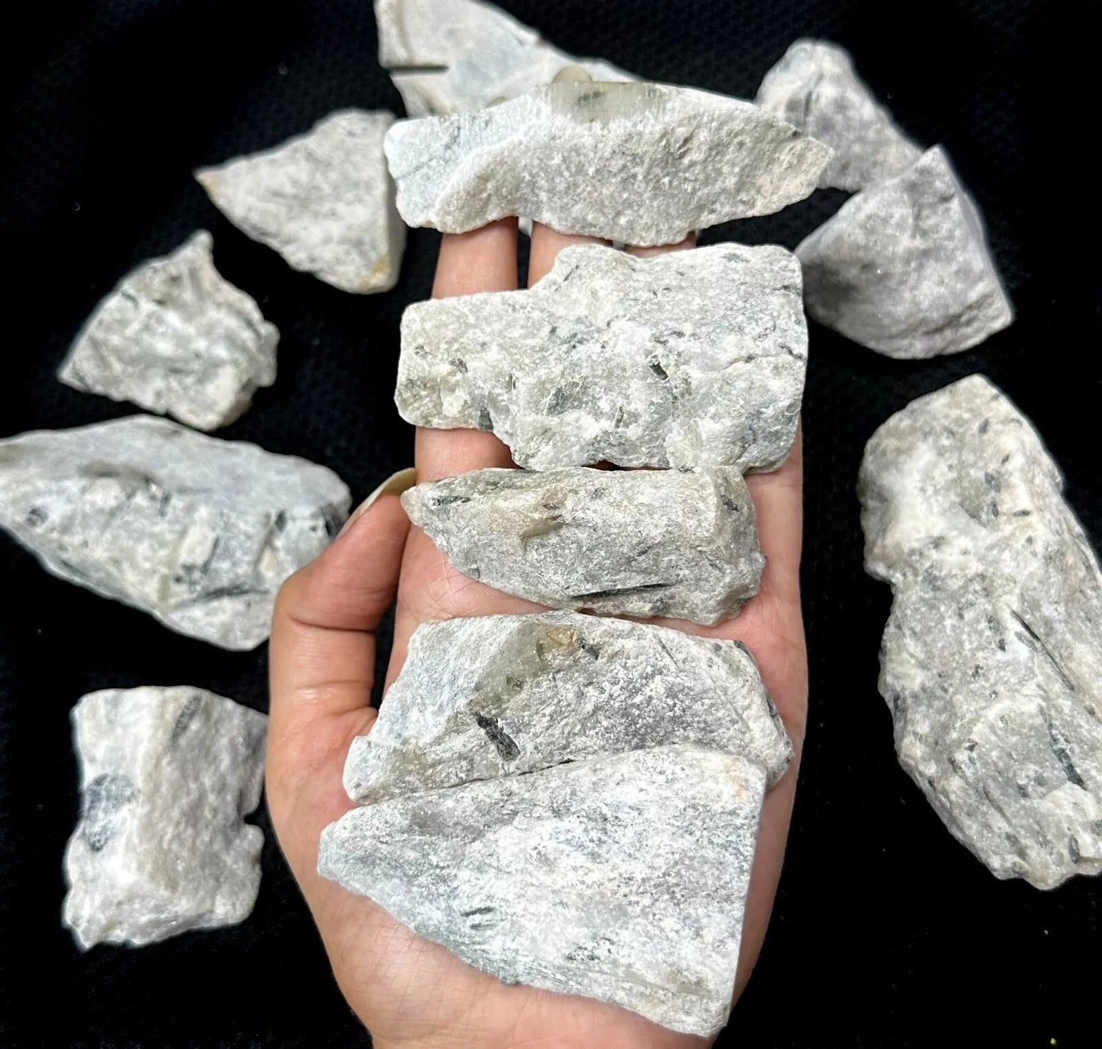 1 Kilo/13 Pcs Natural Rutilated Quartz Rough Crystal Mineral Gemstones Specimens