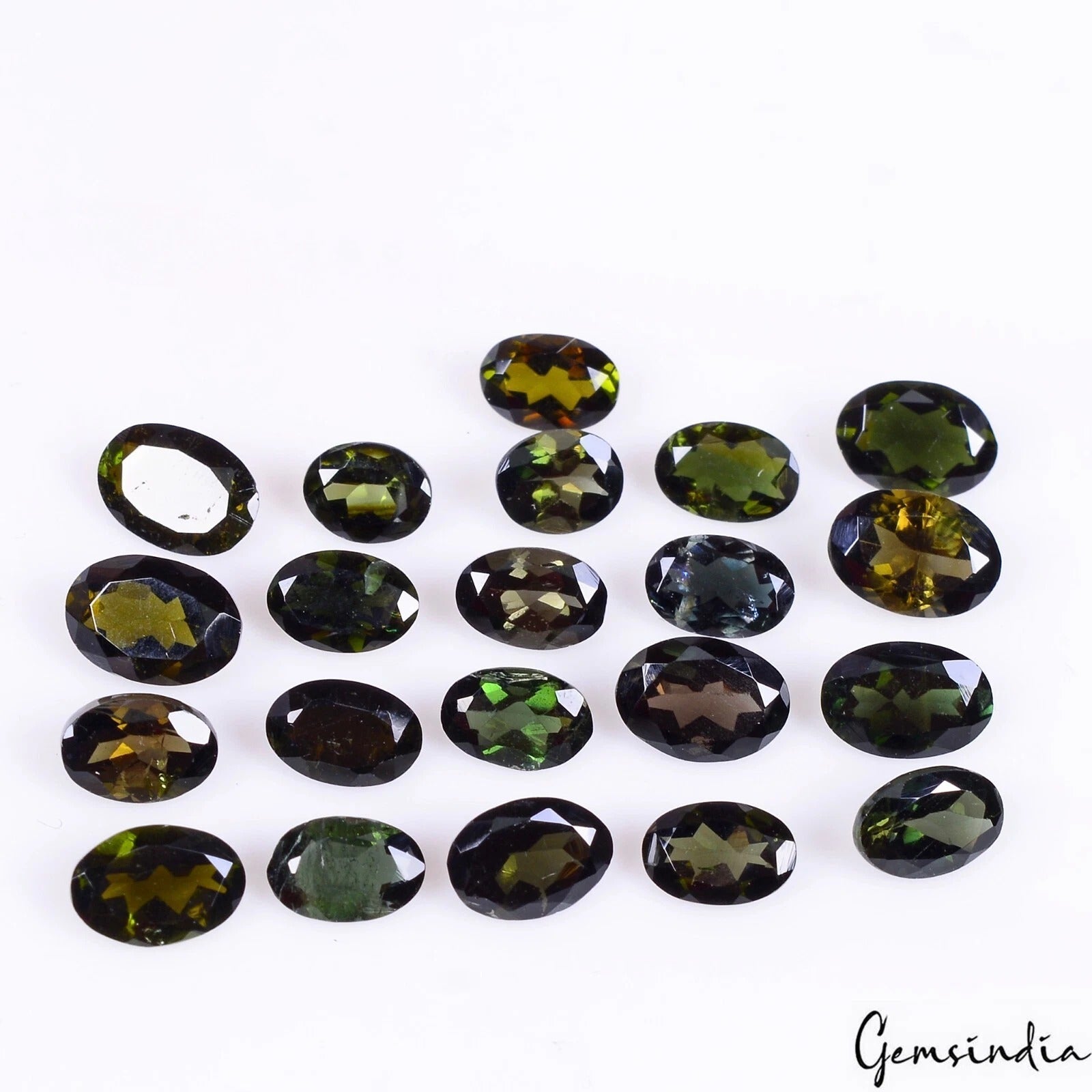 Natural Green Tourmaline 5-7mm Oval Cut Loose Unheated Mozambique Gemstones~21 P
