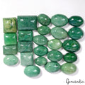 400 Ct/24 Pcs Natural Brazilian Green Emerald Mix Cab Loose Gems Lot For Jewelry