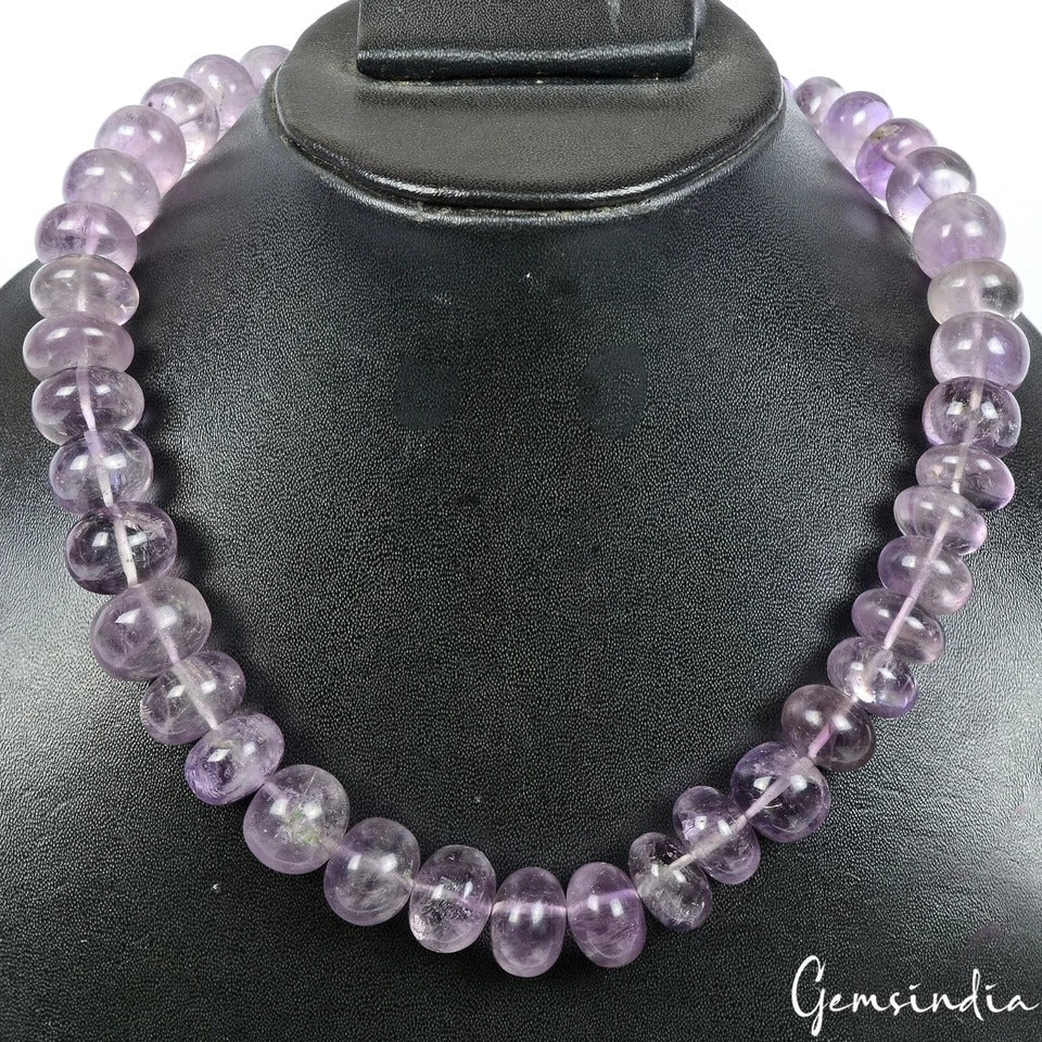 18" Long Strand Natural Purple Amethyst Round Cabochon 11-18mm Beads Lot~ 860 Ct
