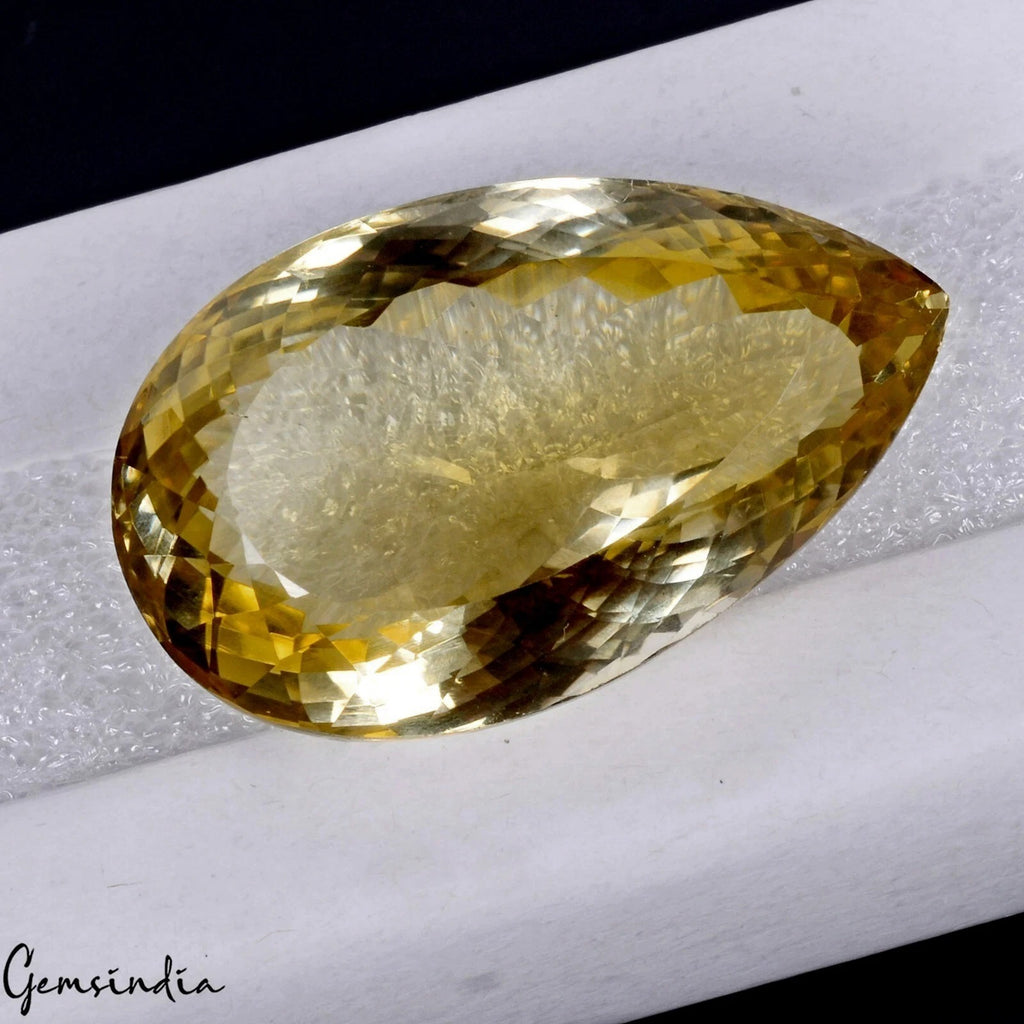 Citrine Loose Gemstone, Yellow — 32 x 20 x 14 mm, 50.35 Ct
