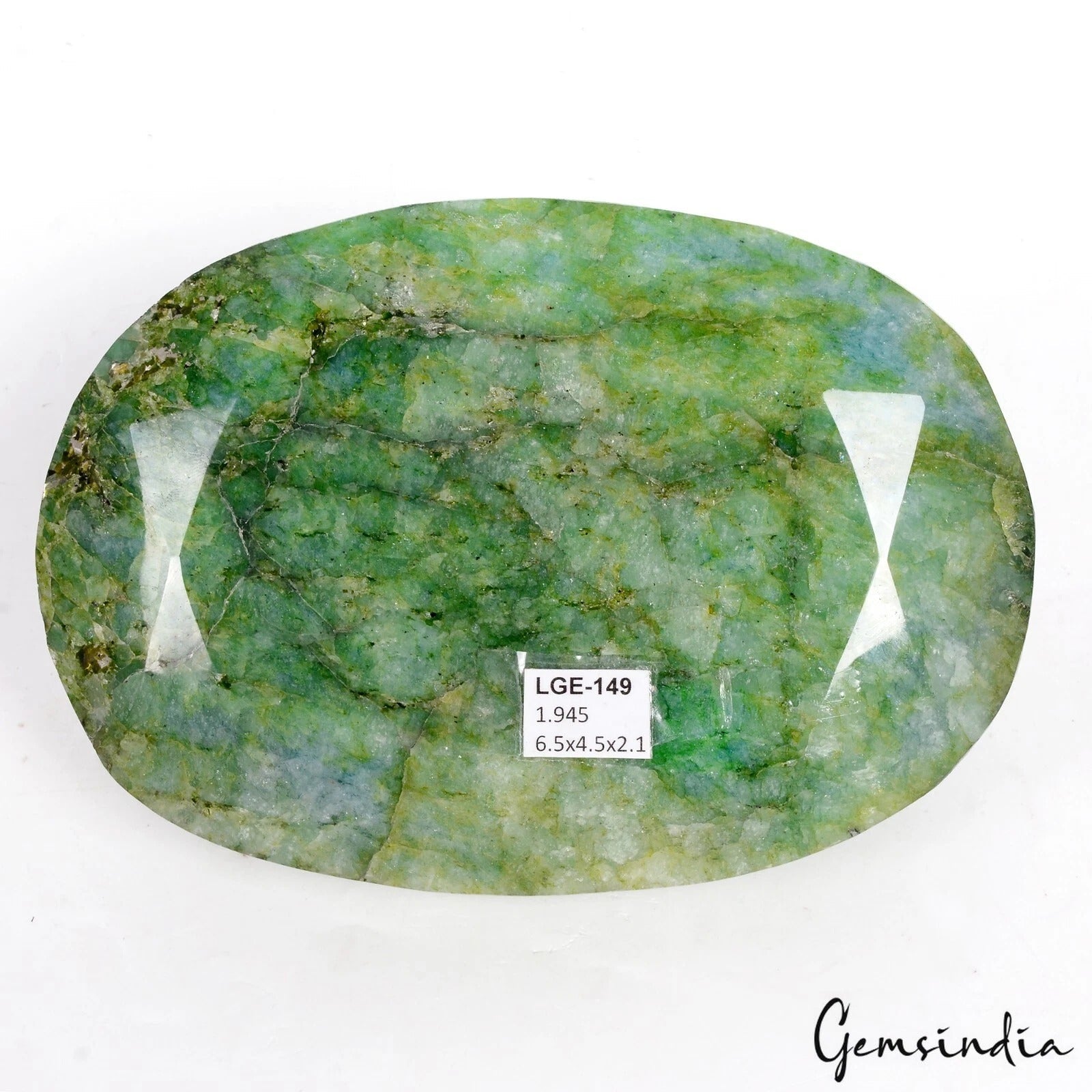 1.9Kilo Natural Brazilian Green Emerald Oval Faceted Museum Size Earth mined Gem