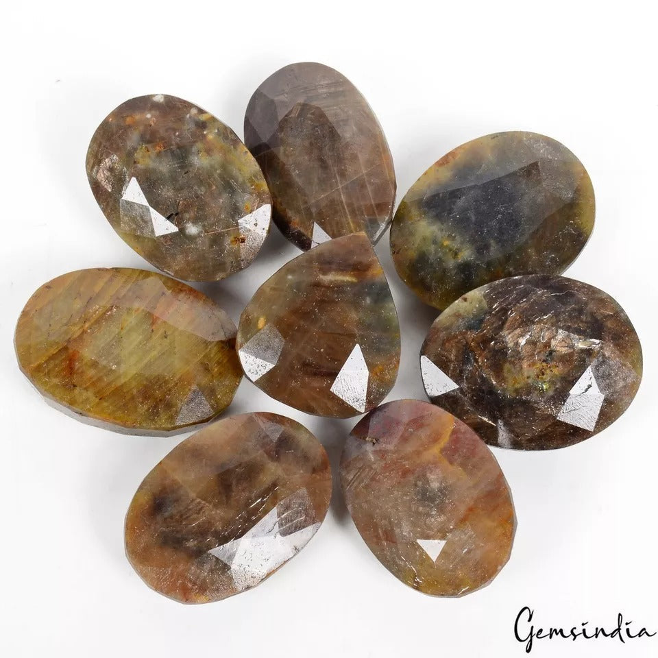 Certified 1200 Cts/8 Pcs Natural Untreated Bi Color Sapphire Mix Cut Loose Gems
