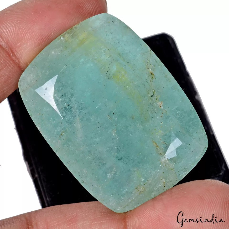 IGL&I Certified 208.30Ct Natural Blue Green Aquamarine Huge Cushion Cut Gemstone
