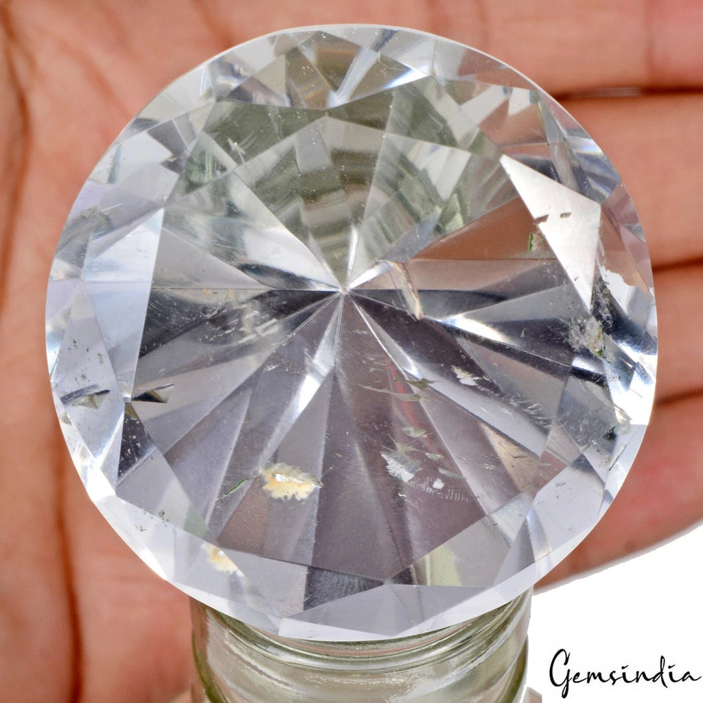 White Quartz Loose Gemstone, Untreated — 45x37 mm, 350 Ct, Brazil