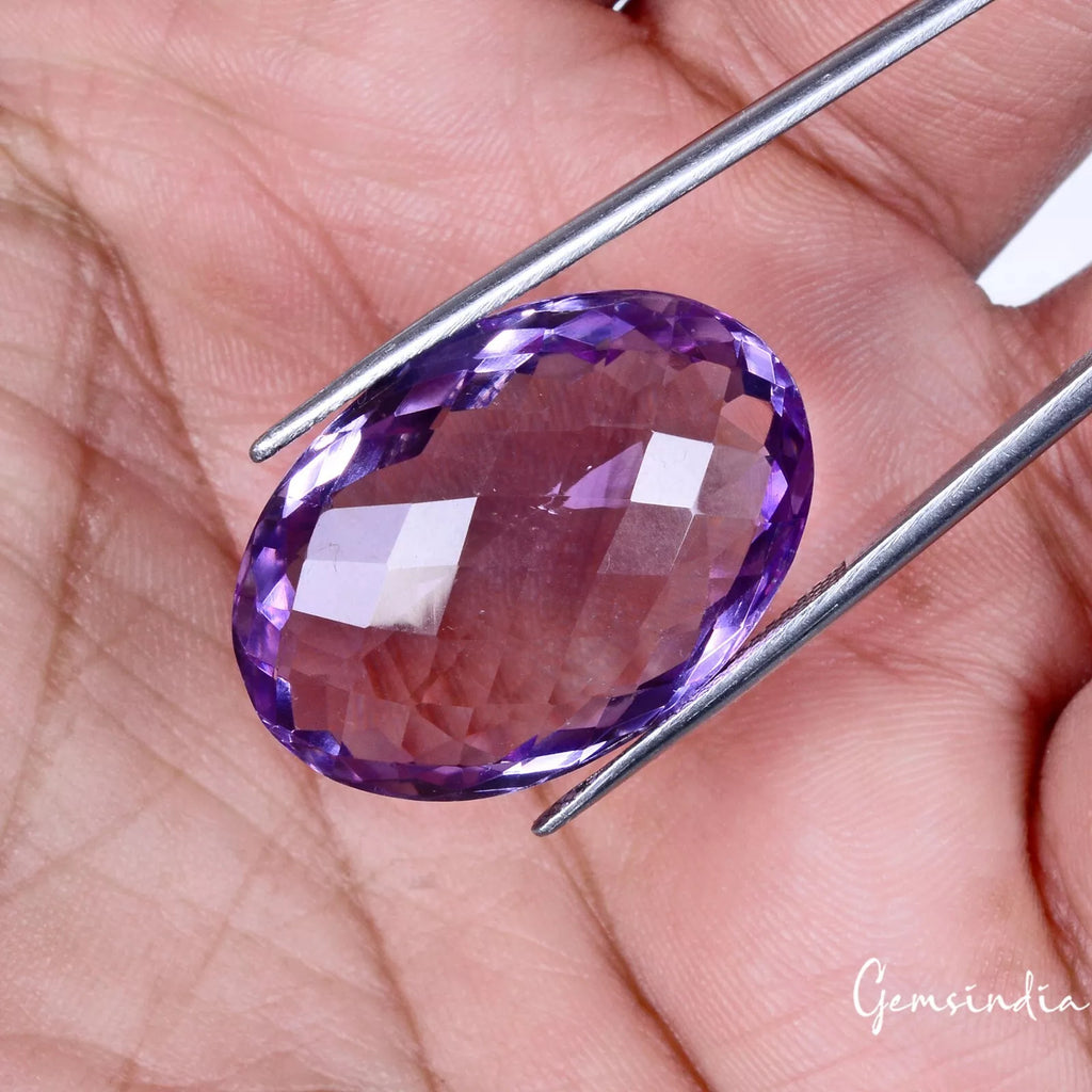 Amethyst Loose Gemstone, Untreated — 26x18x10mm, 33.20 Ct