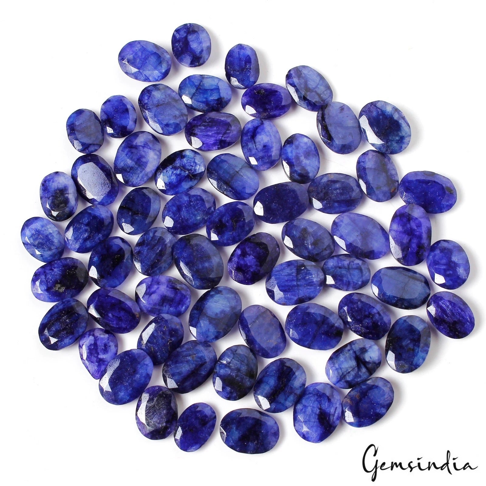 650 Cts Natural Blue Beryl 15-19mm Oval Cut Loose Gemstones Lot for jewelry~61Pc