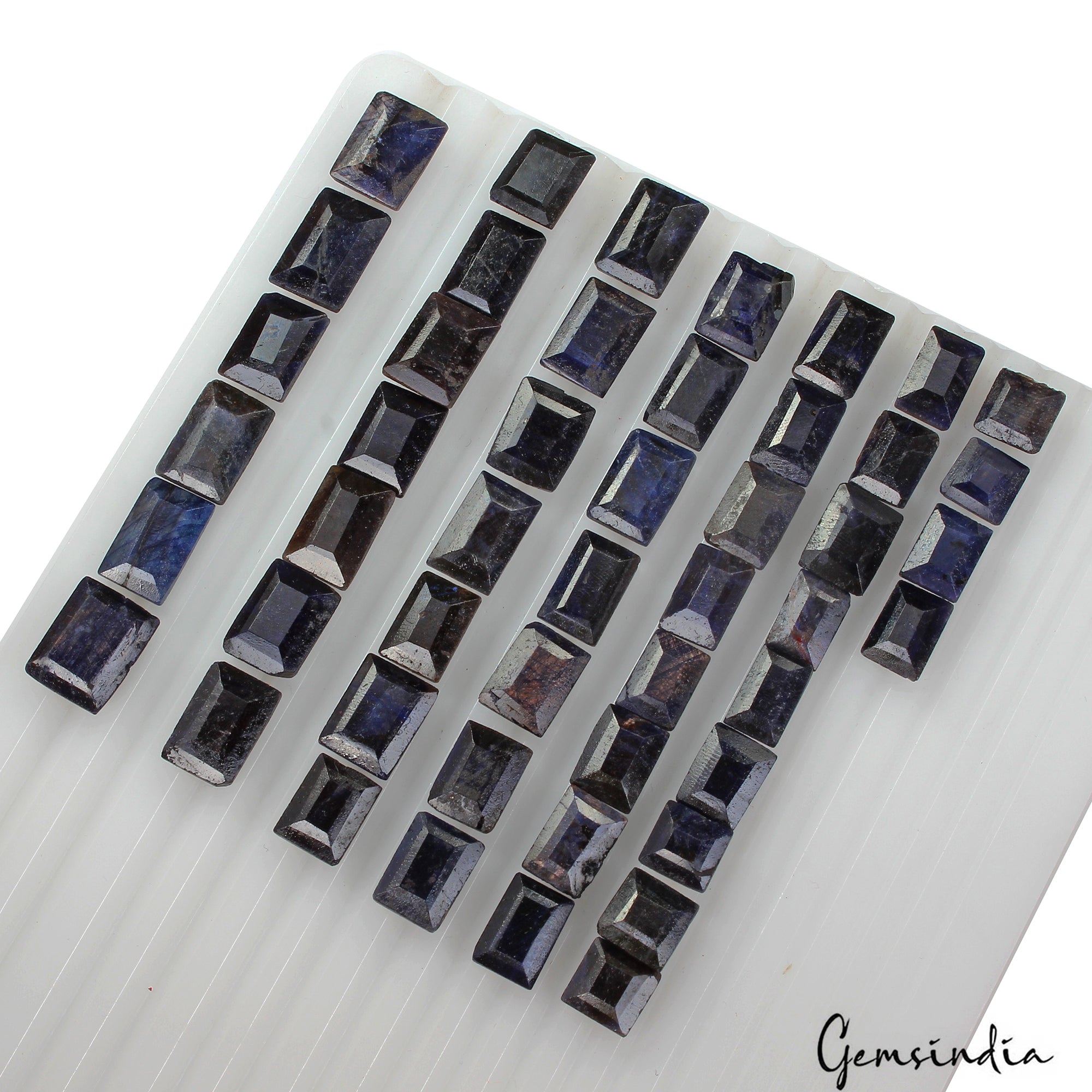 360 Ct Natural Blue Sapphire Baguette Faceted Cut Loose Wholesale Gems Lot 48 Pc