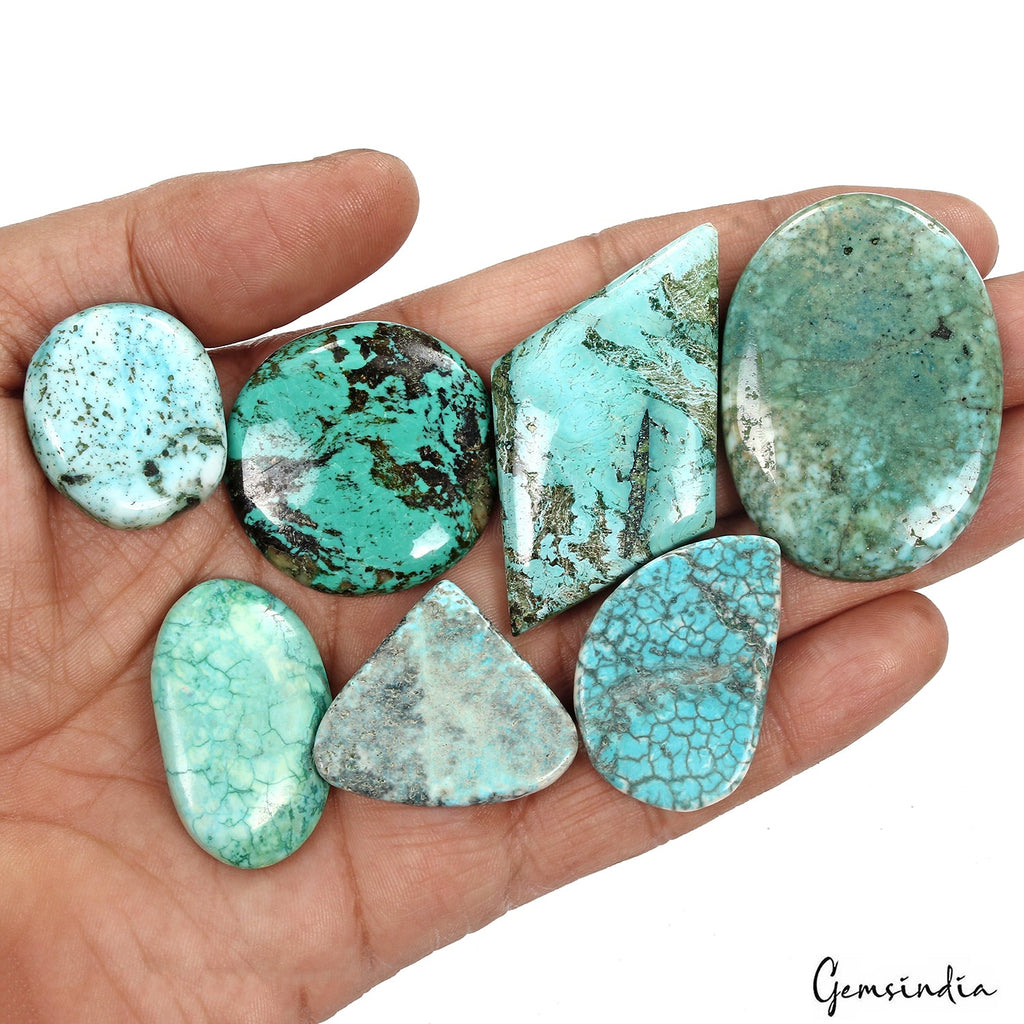 400 Ct Natural Blue Turquoise Arizona Mix Cabochon Loose Gemstone Wholesale Lot