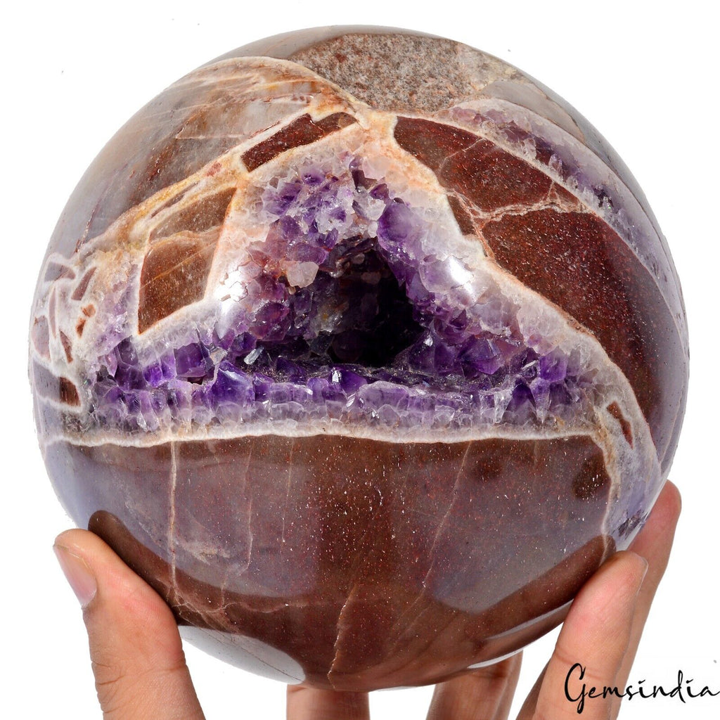 4.64 Kilo Large Natural Untreated Amethyst Druzy Geode Sphere Healing Crystal