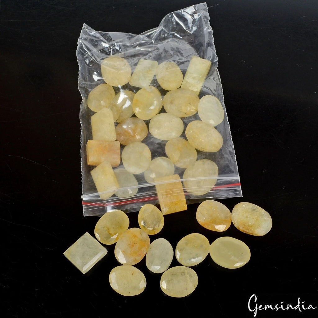 Beryl Lot, Loose Gemstone, Untreated, Yellow — 32 Pieces, 14mm to 19mm, 440 Ct