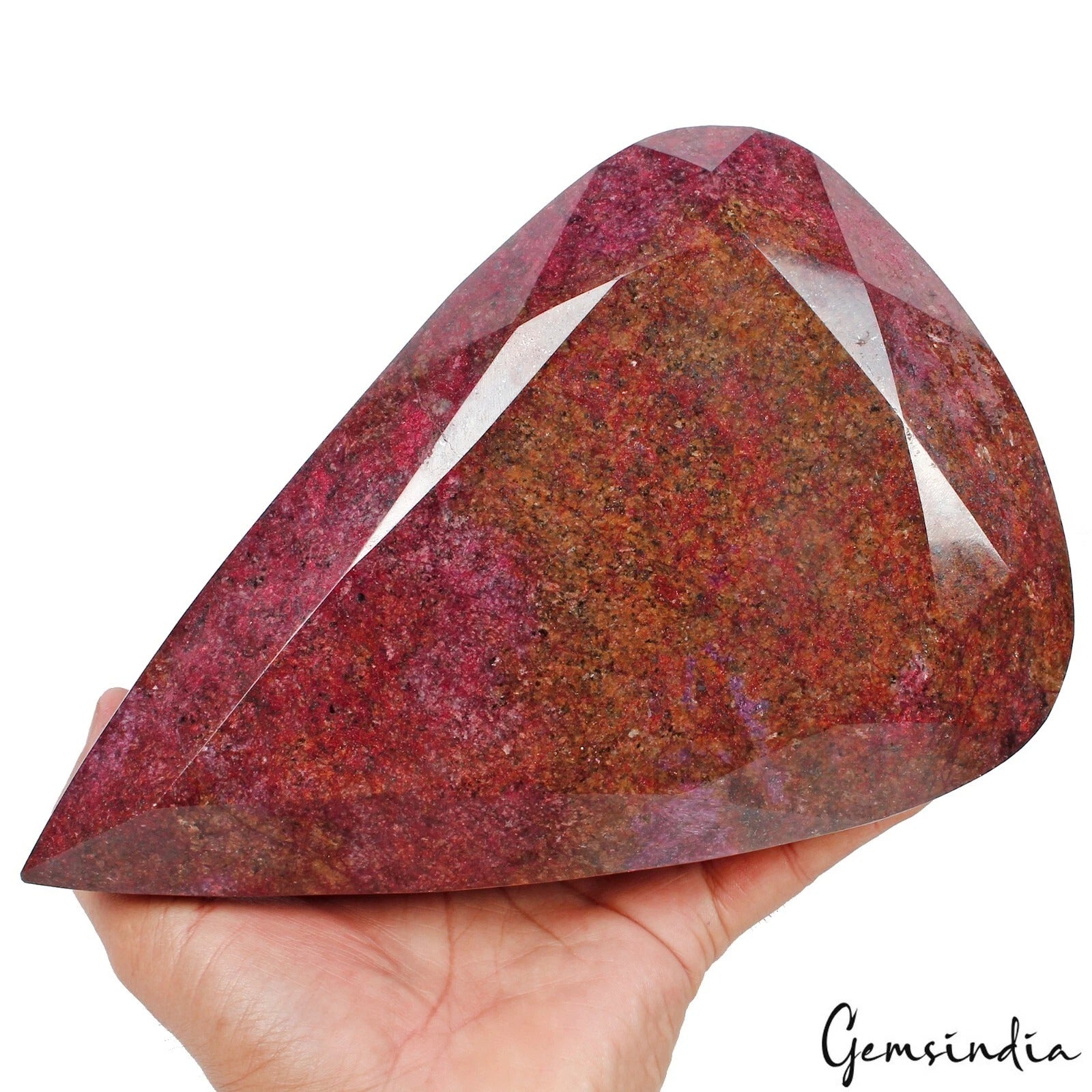 Ruby Loose Gemstone, Color Enhanced, Red — 8.5 x 5.5 x 4 Inch, 23150 Ct (4.63 Kg), Madagascar