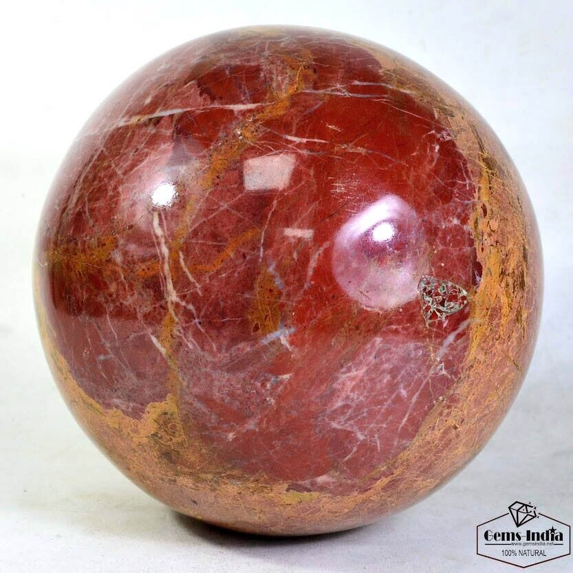 Red Jasper Sphere — 6.2 Inch in diameter, 4.984 Kg (24920 Ct), Madagascar