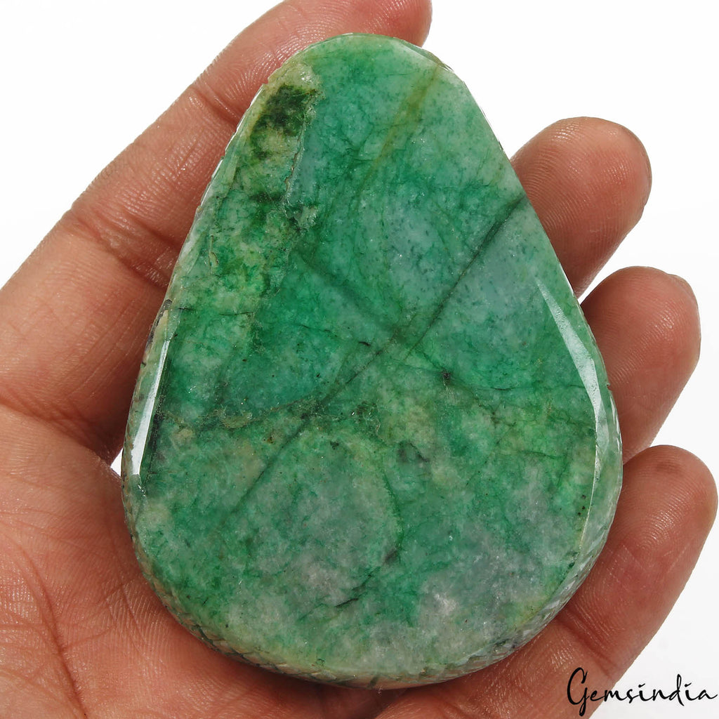 1070 Cts Natural Green Brazilian Emerald Pear Carving Earth Mined Loose Huge Gem