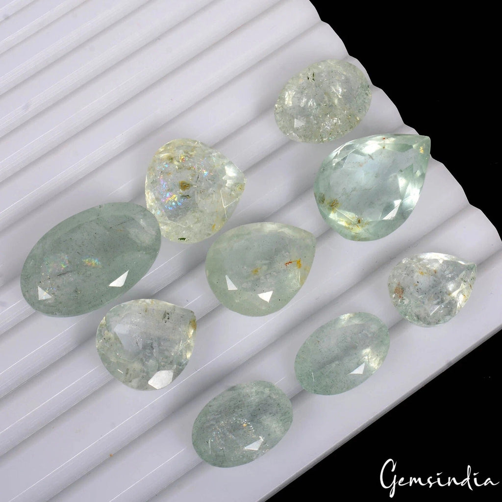 118.40Ct Natural Gemstone Aquamarine Green Mix Cut Unheated Brazil Certified Lot