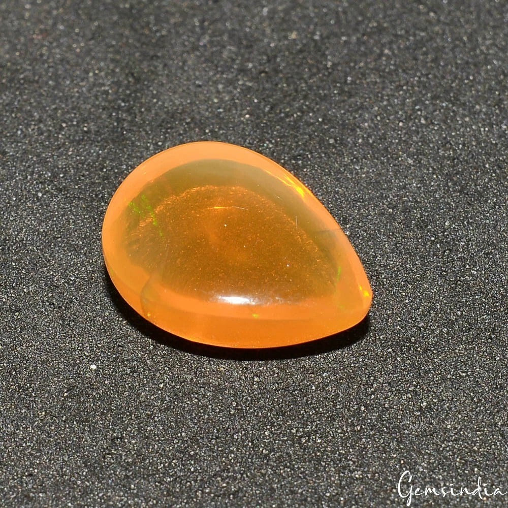 Opal Cabochon, Untreated, Orange — 12 x 10 x 5mm, 3.50 Ct, Ethiopia