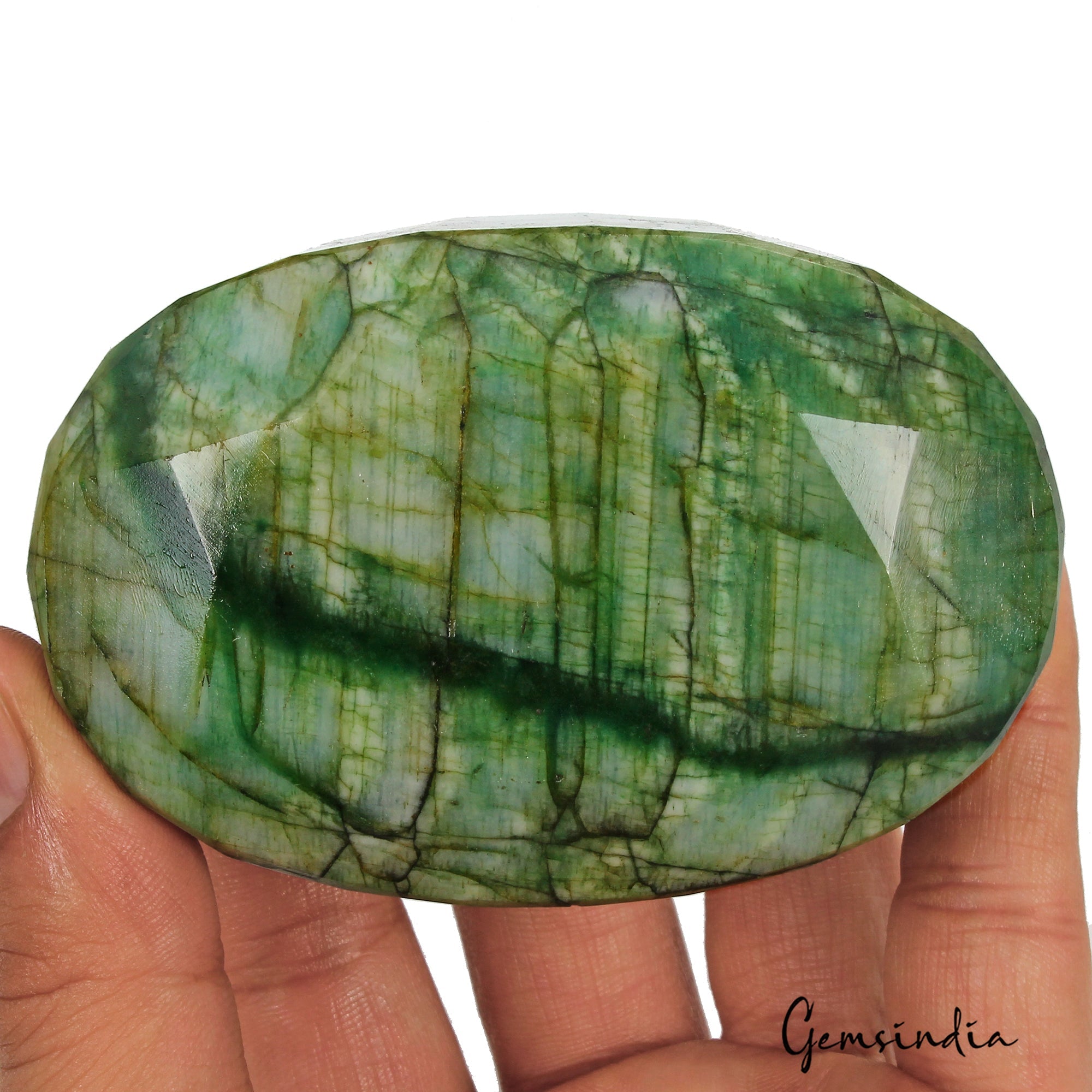 Rich Green 2450 Ct Natural Emerald From Brazil Huge Size Oval Cut Loose Gemstone