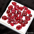 100 Ct Natural Blood Red Ruby Mix Shape Loose Cabochon 7-14mm Certified Gemstone