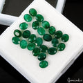 Certified 10.00 Cts/25 Pcs Natural Dark Green Emerald Oval Calibrated 5x4mm Gems