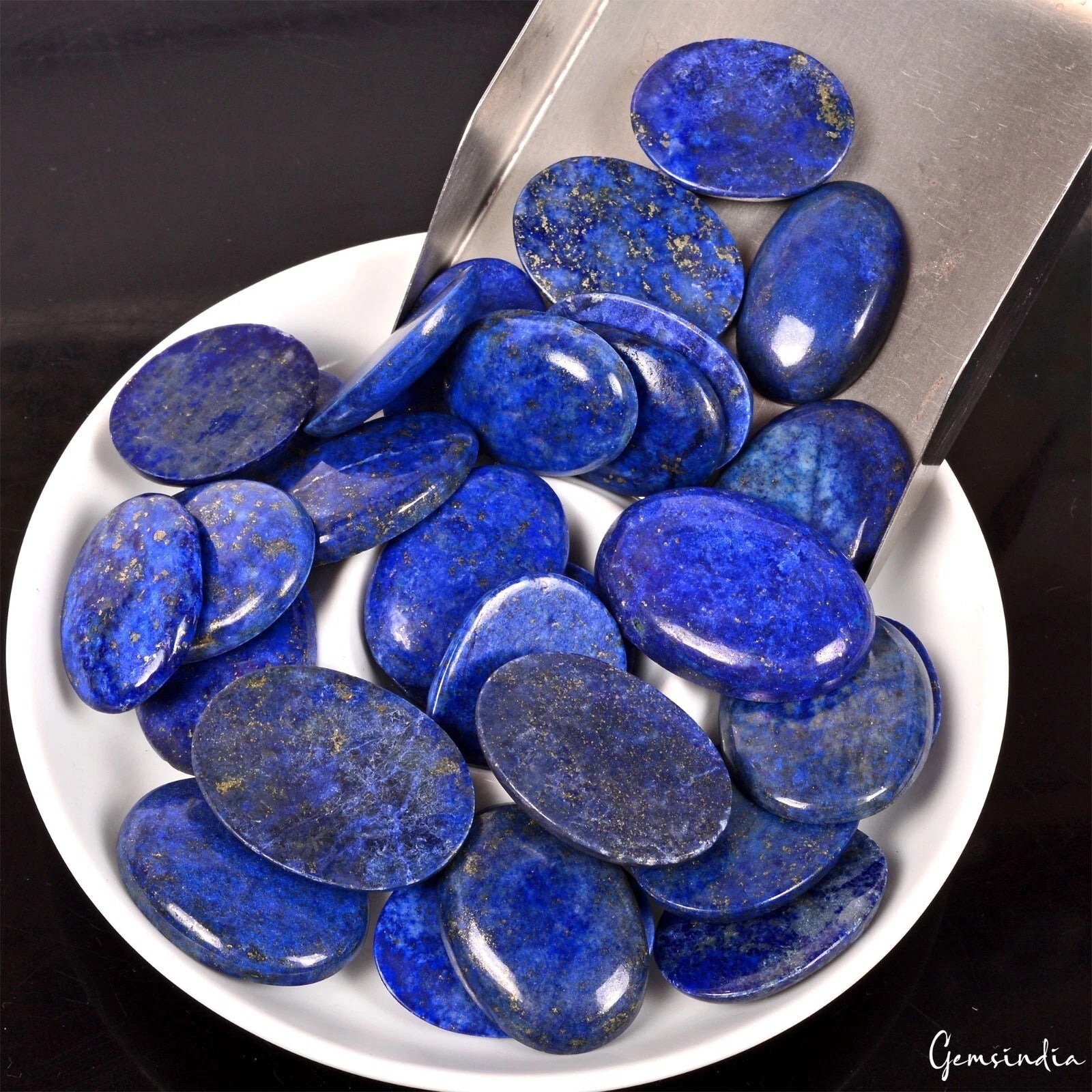 1260 Cts/30 Pcs Natural Blue Lapis Lazuli Gold Flecks Mix Loose Wholesale Gems