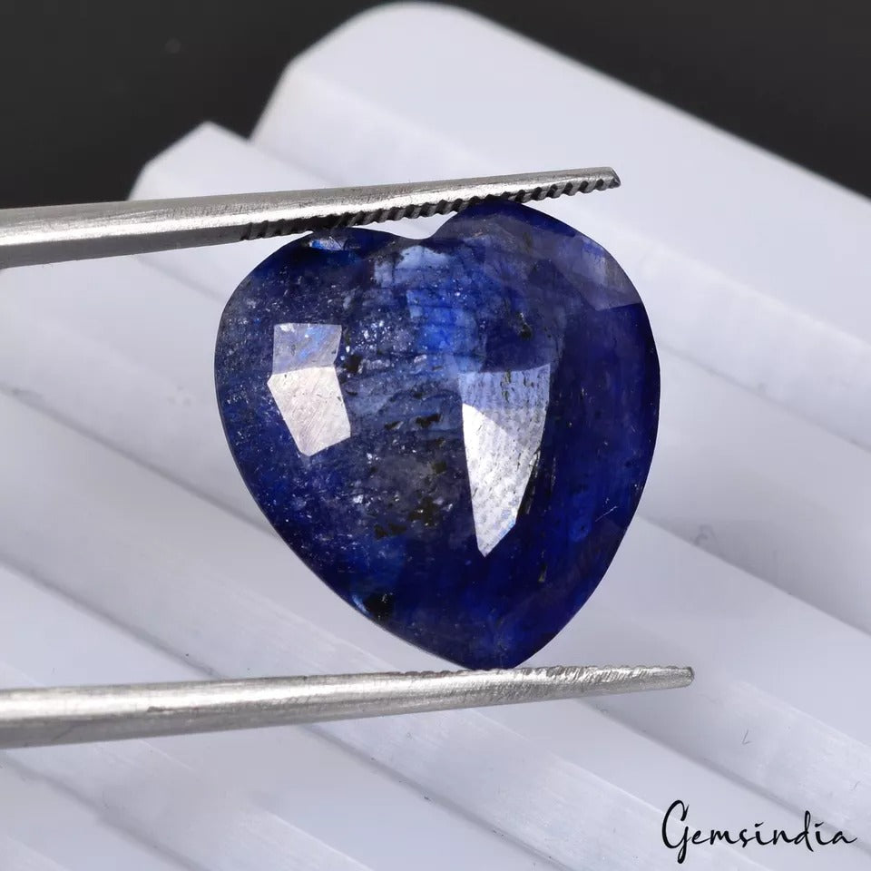 Certified 13.70Ct Natural Royal Blue Rare Sapphire Heart Cut Loose Precious Gem