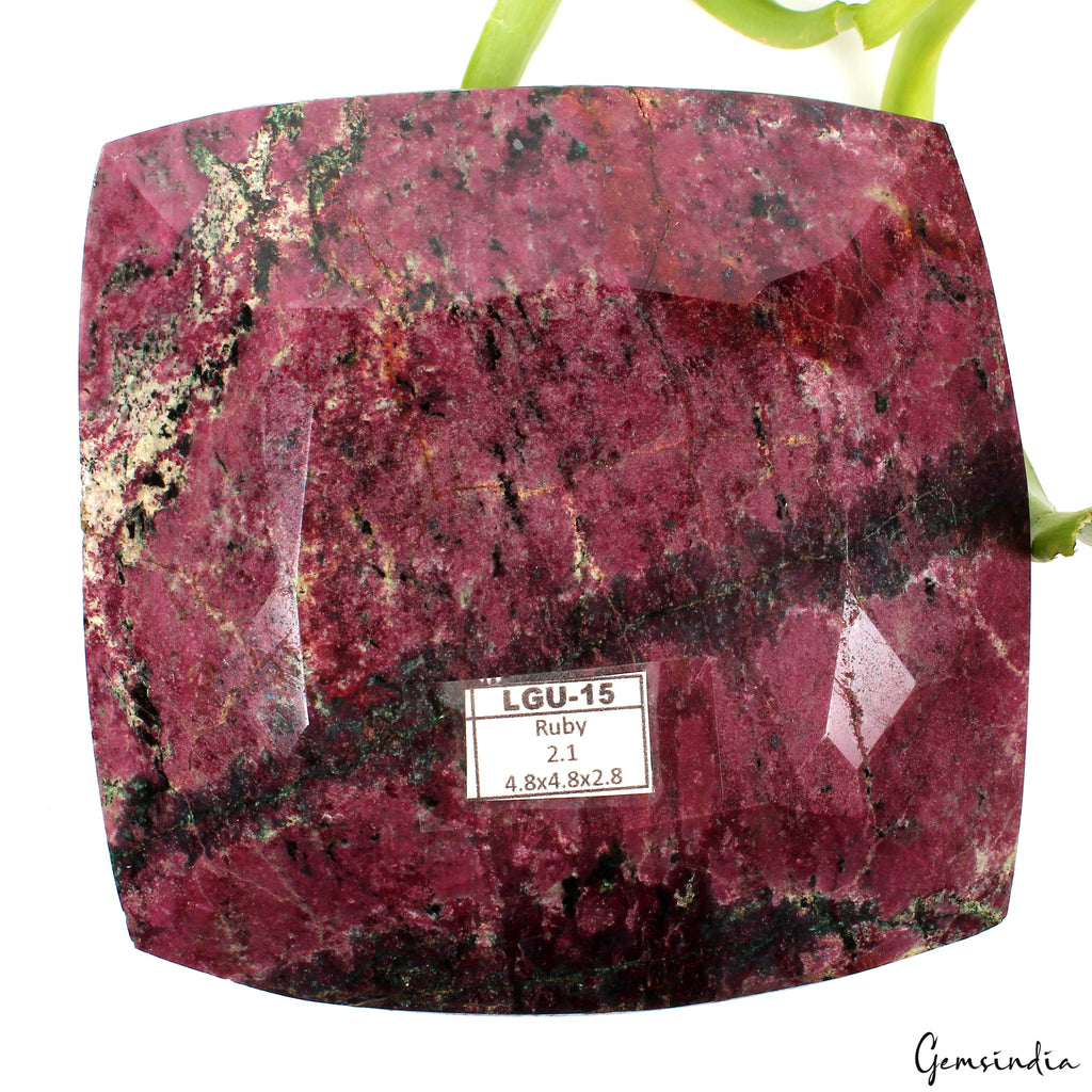 RARE 2.1 Kilo Natural HUGE Untreated Red Ruby Museum Grade Cushion Cut Gemstone