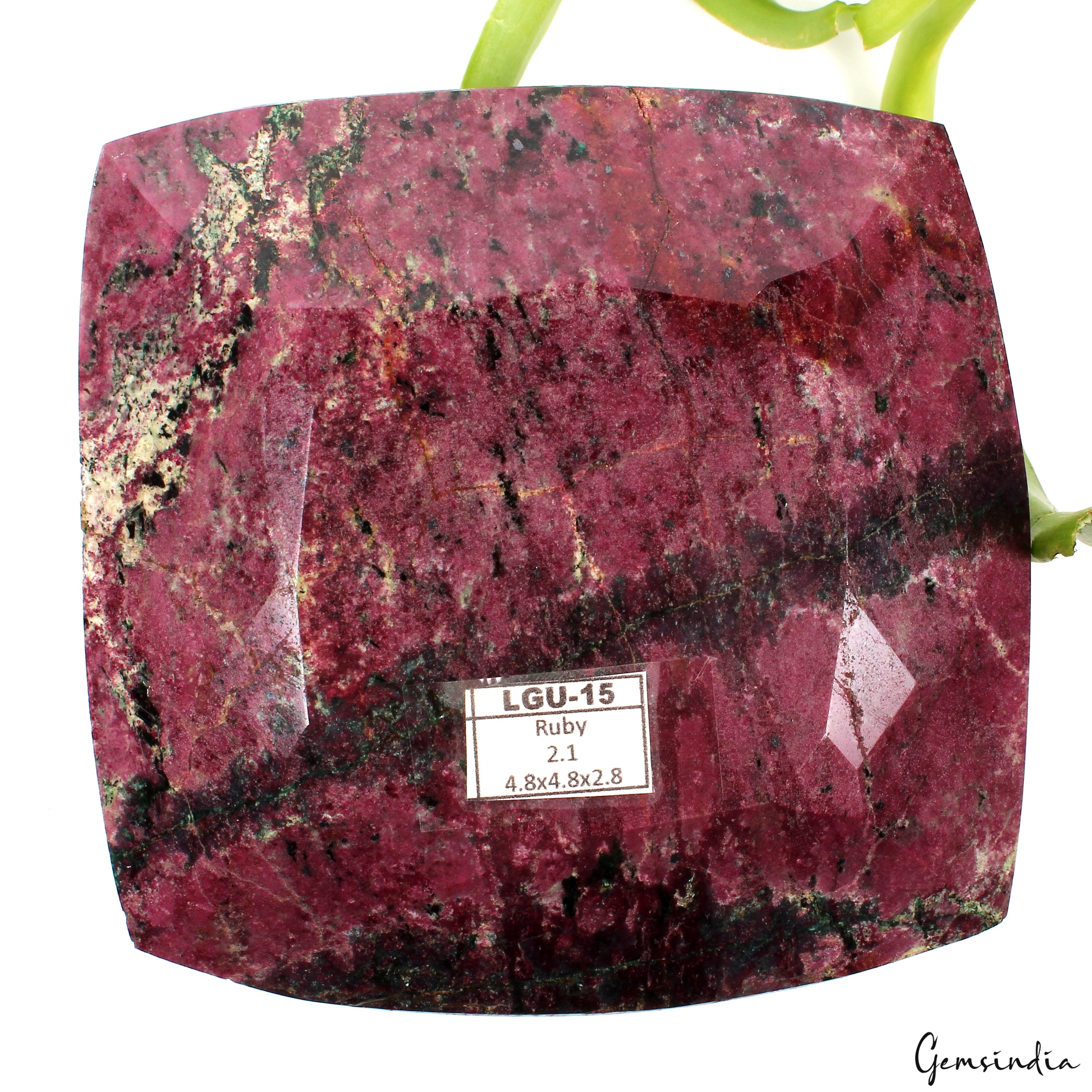 RARE 2.1 Kilo Natural HUGE Untreated Red Ruby Museum Grade Cushion Cut Gemstone