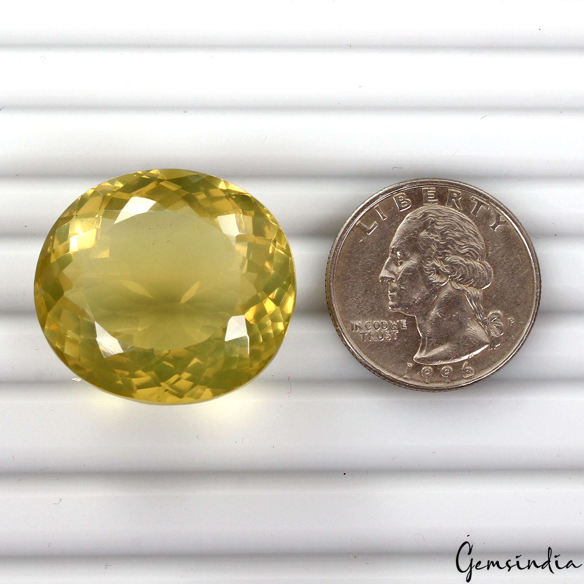 Certified 73.40 Cts Natural Untreated Golden Yellow Citrine Oval Cut Loose Gem