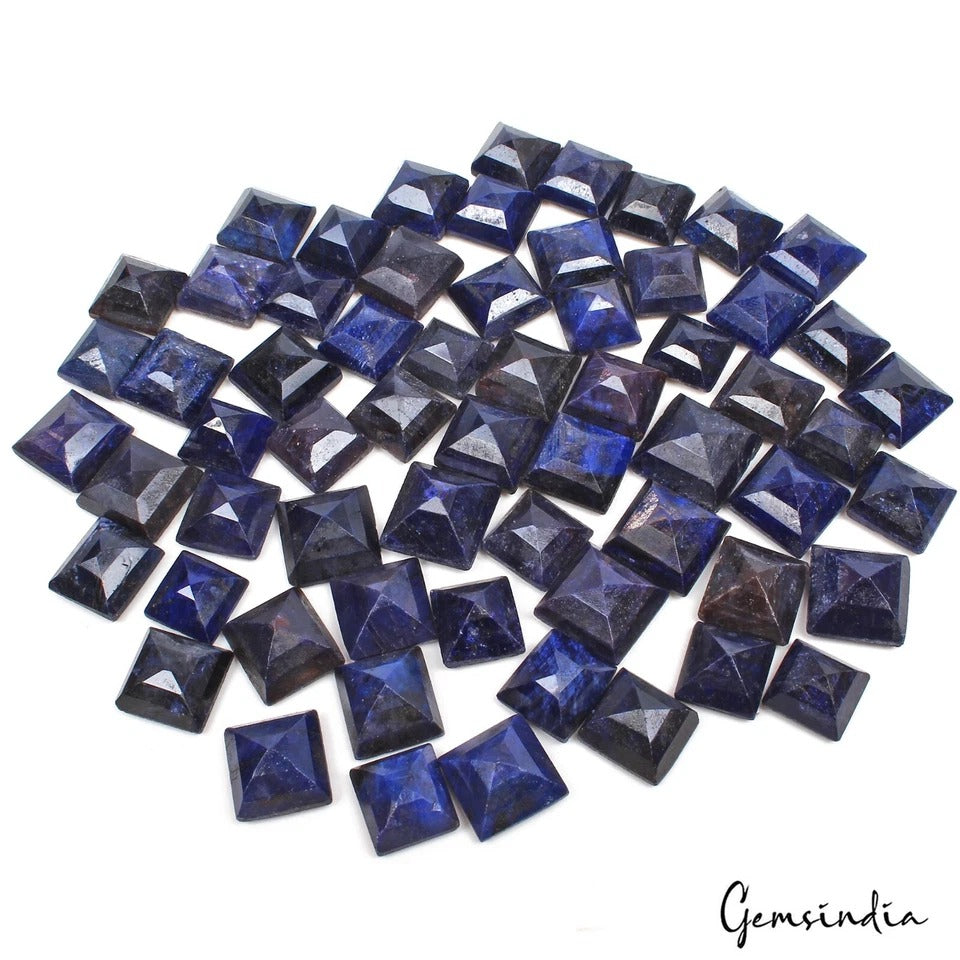 Blue Sapphire Lot, Loose Gemstone, Color Enhanced — 62 Pieces, 10mm To 13mm, 600 Ct