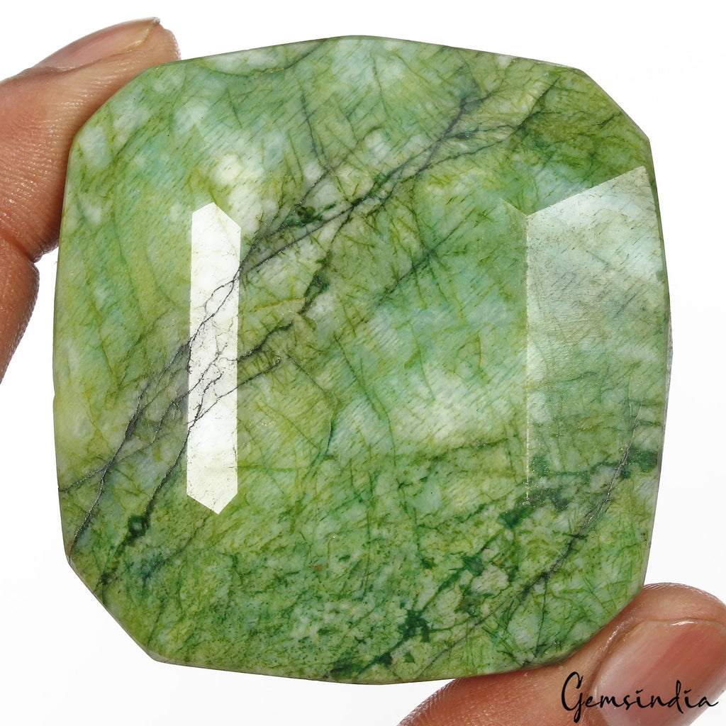 Certified 980 Cts Natural Brazilian Green Emerald Octagon Cut Gem For Pendant
