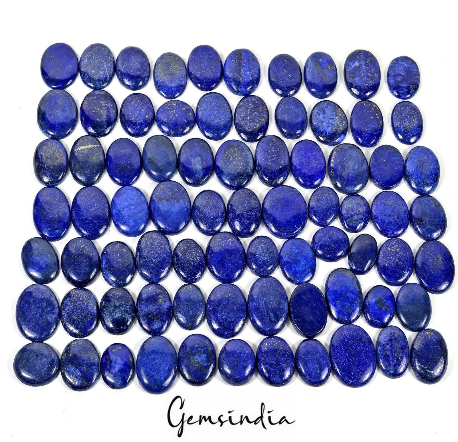 Bulk Lot 5000 Cts Natural Blue Lapiz Lazuli Oval Cabochon Drilled Bead Gemstones