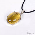 AAA+ Citrine Gemstone Handmade 925 Sterling Silver Jewelry Oval Pendant 16.36 Gm