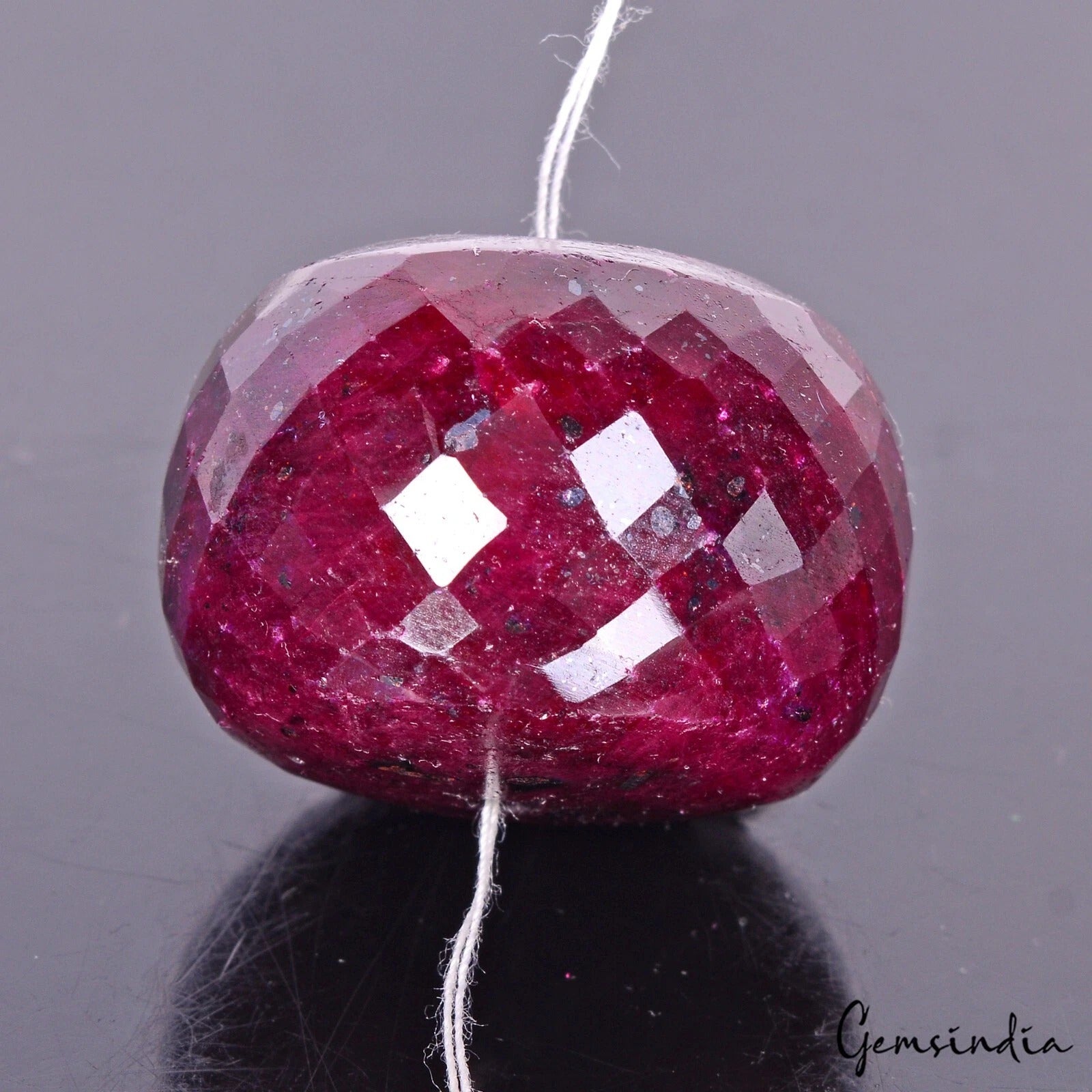 300 Ct Natural Red Ruby Round Cut Center Drilled Bead Loose Wholesale Gemstone