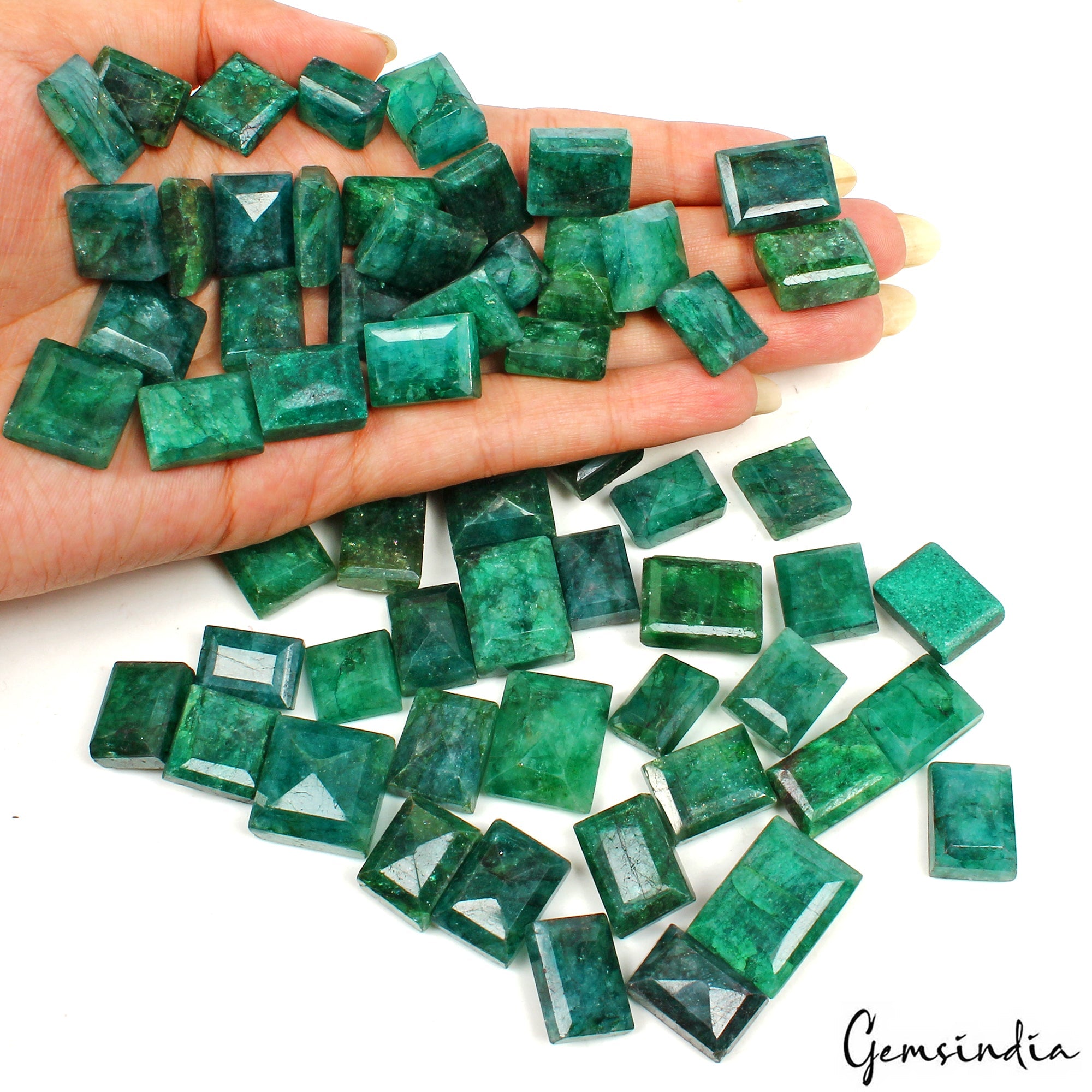 1000 Cts/60 Pcs Natural Brazilian Dark Green Emerald Baguette Cut Loose Gem Lot