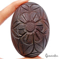 1130 Cts Natural Untreated Brown Agate Oval Floral Hand Carved Loose Huge Gem