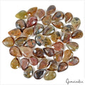 390Ct 100% Natural Yellow Brown Sapphire Untreated Pear Cut Loose Gemstones 42Pc