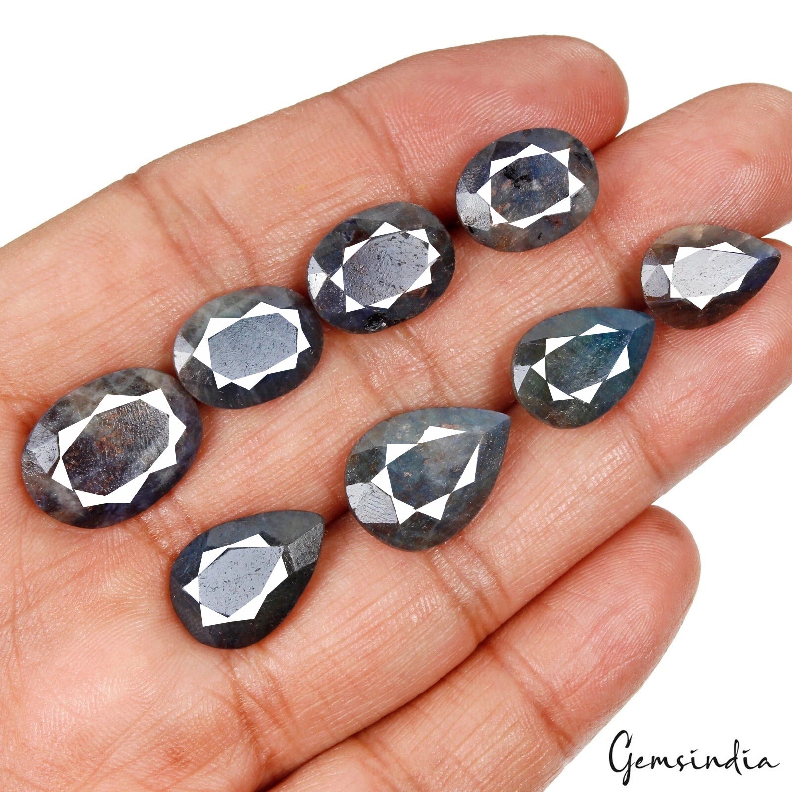 84.00 Ct Natural Untreated Brown Blue Sapphire Mix Faceted Loose Wholesale Gems