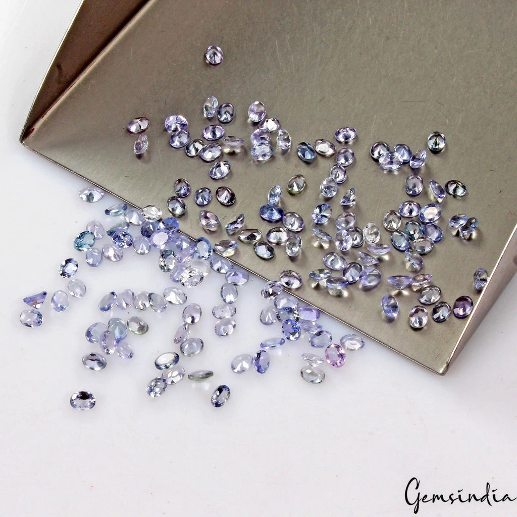 145 Pcs Natural Tanzanite 4x3mm Oval Cut Sparkling Violet Loose Gemstones Lot