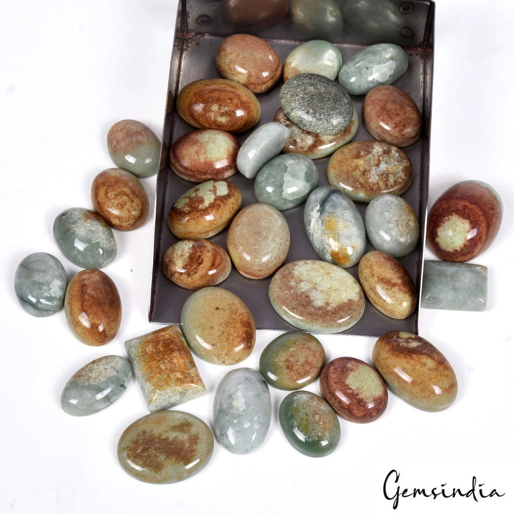 820 Ct/29 Pc Natural Untreated Loose Green Jade, Guatemala Gemstones for Jewelry