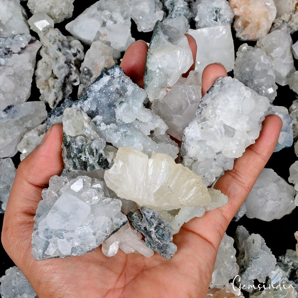 5 Kilo Druzy Apophyllite Cluster Rough Crsytal Healing Mineral Gemstones ~114 Pc