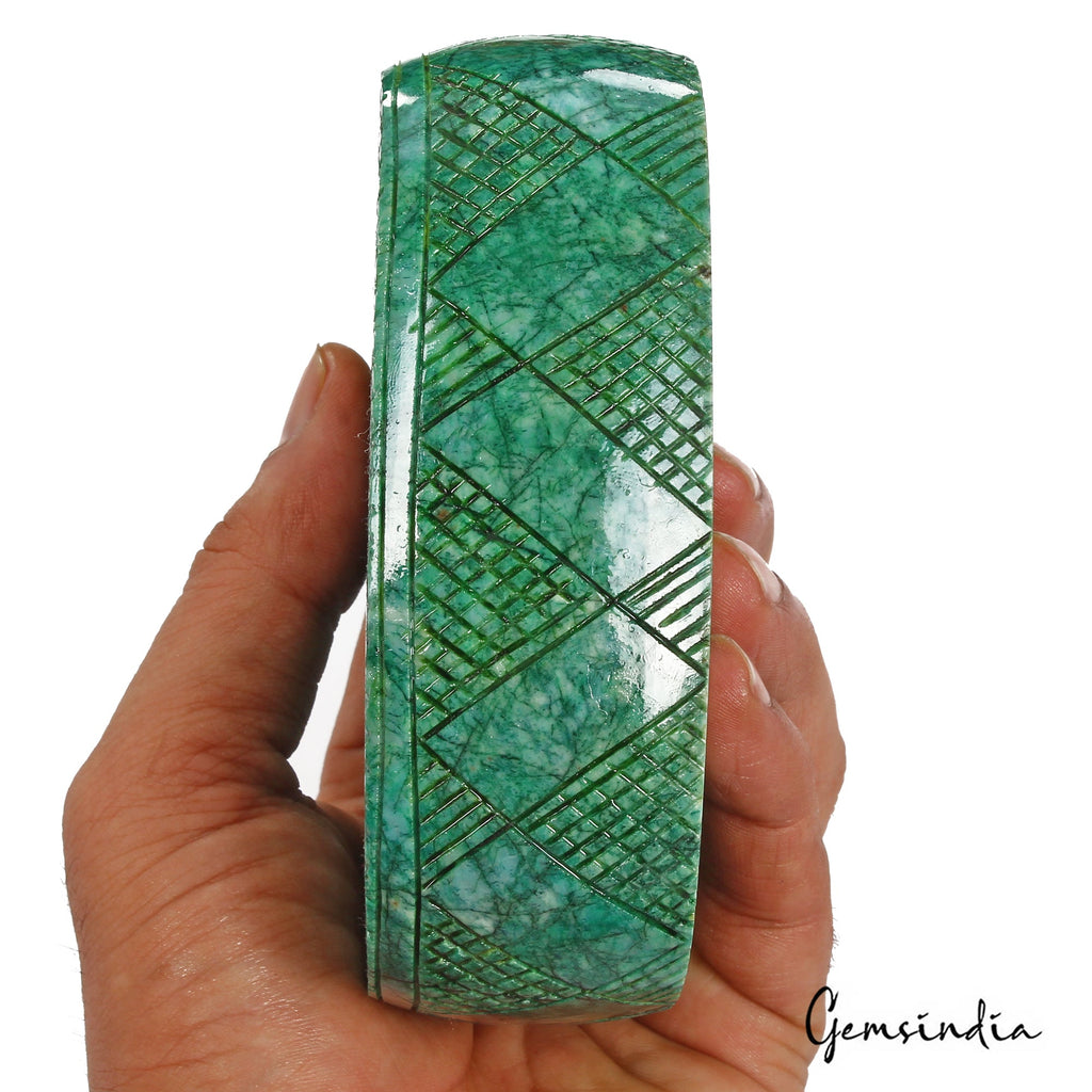 Certified 4860 Cts Natural Green Emerald Oval Carving Masterpiece Huge Size Gems