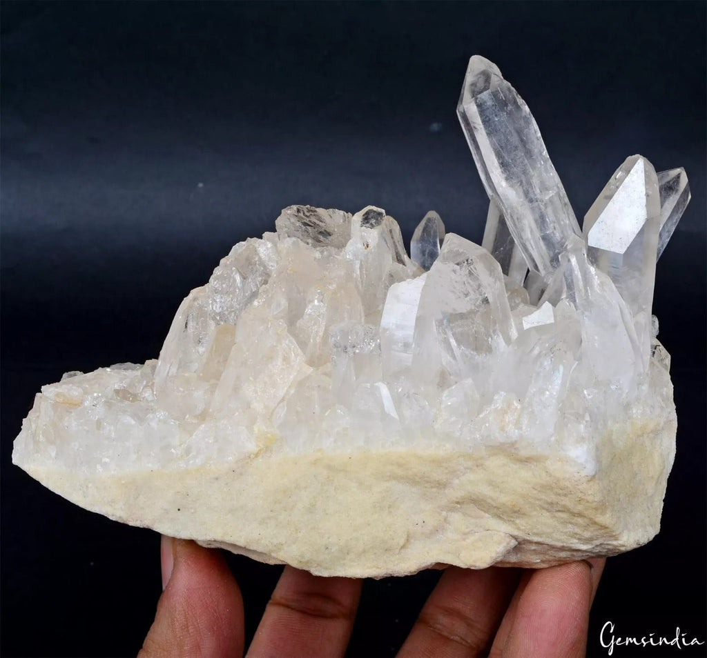 840 gm Natural Quartz Geode Crystal Healing Mineral Gem Rock Raw Specimen