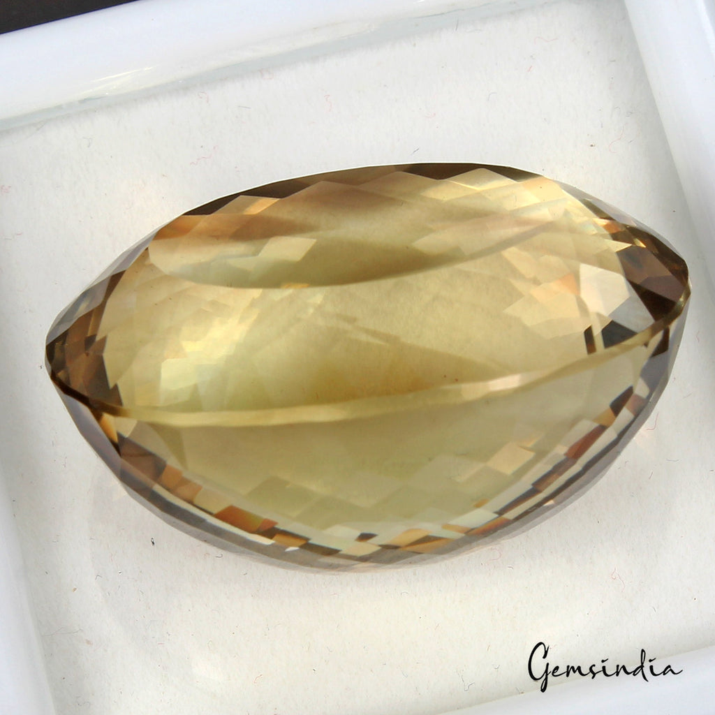 104.65 Cts Natural Untreated Golden Honey Citrine Oval Loose Gem For Pendant