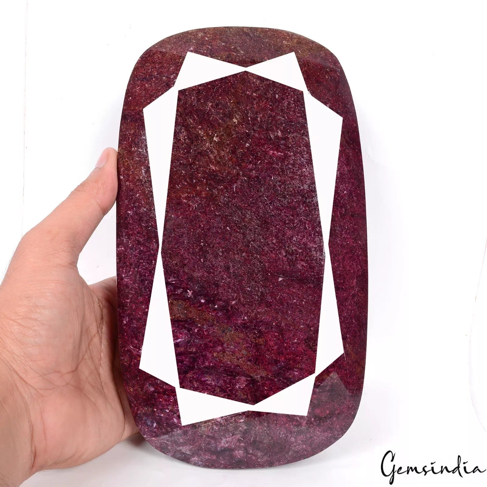Ruby Loose Gemstone, Oval Cut, Color Enhanced — 8.75x5x2.25 Inches, 22350 Ct (4.47 Kg), Madagascar